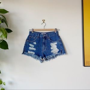 NEW• Pull&Bear • 100% Cotton Mom Denim Shorts Sz 2